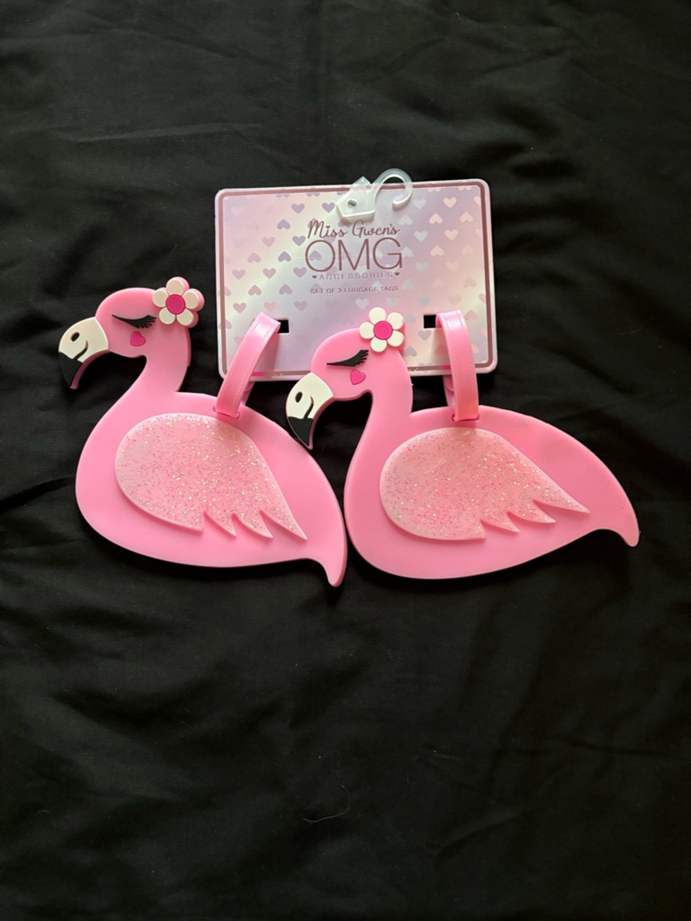 Pink Flamingo Luggage Tags - Set of 2